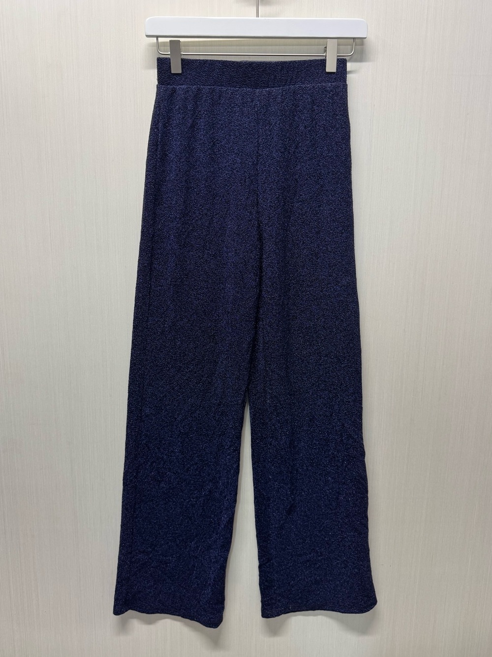 Navy Sparkly Wide Leg Pants